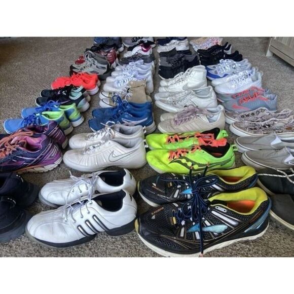 Wholesale Lot 12 Dozen Sneakers Nike Adidas Vans Asics Puma Cleats Kids Adults